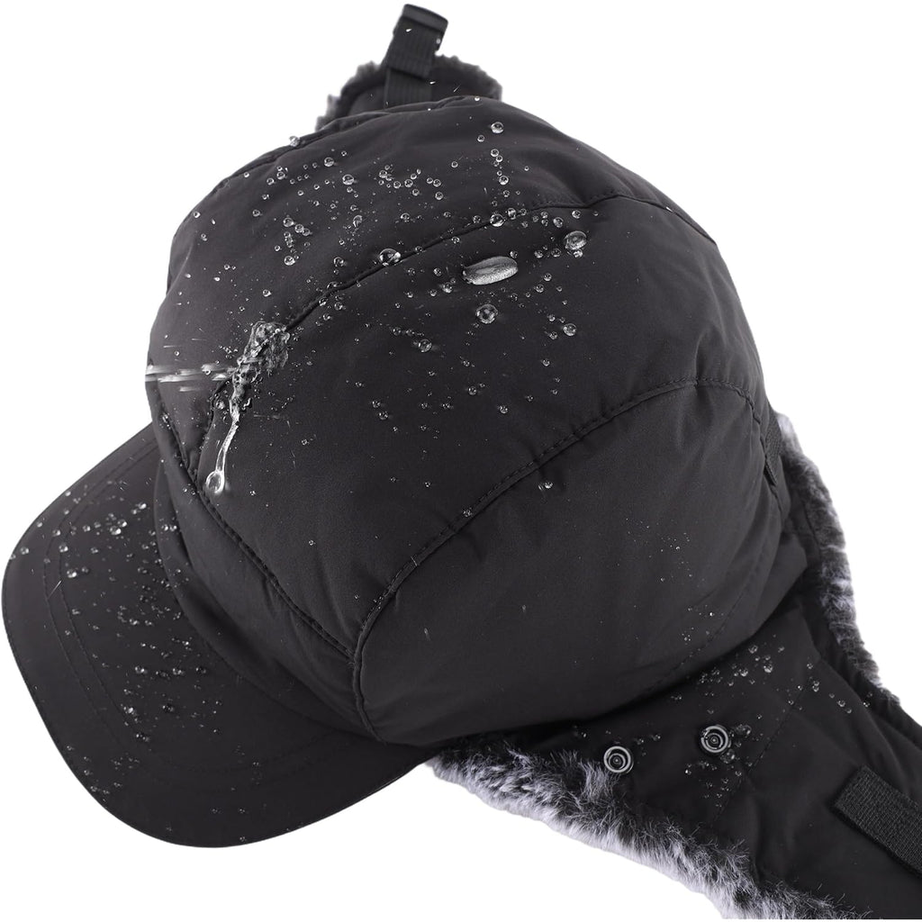 Connectyle Trapper Hat for Men Women Faux Fur Winter Hat with Ear Flaps Water-Resistant Hunting Hats Ushanka Skiing Cap