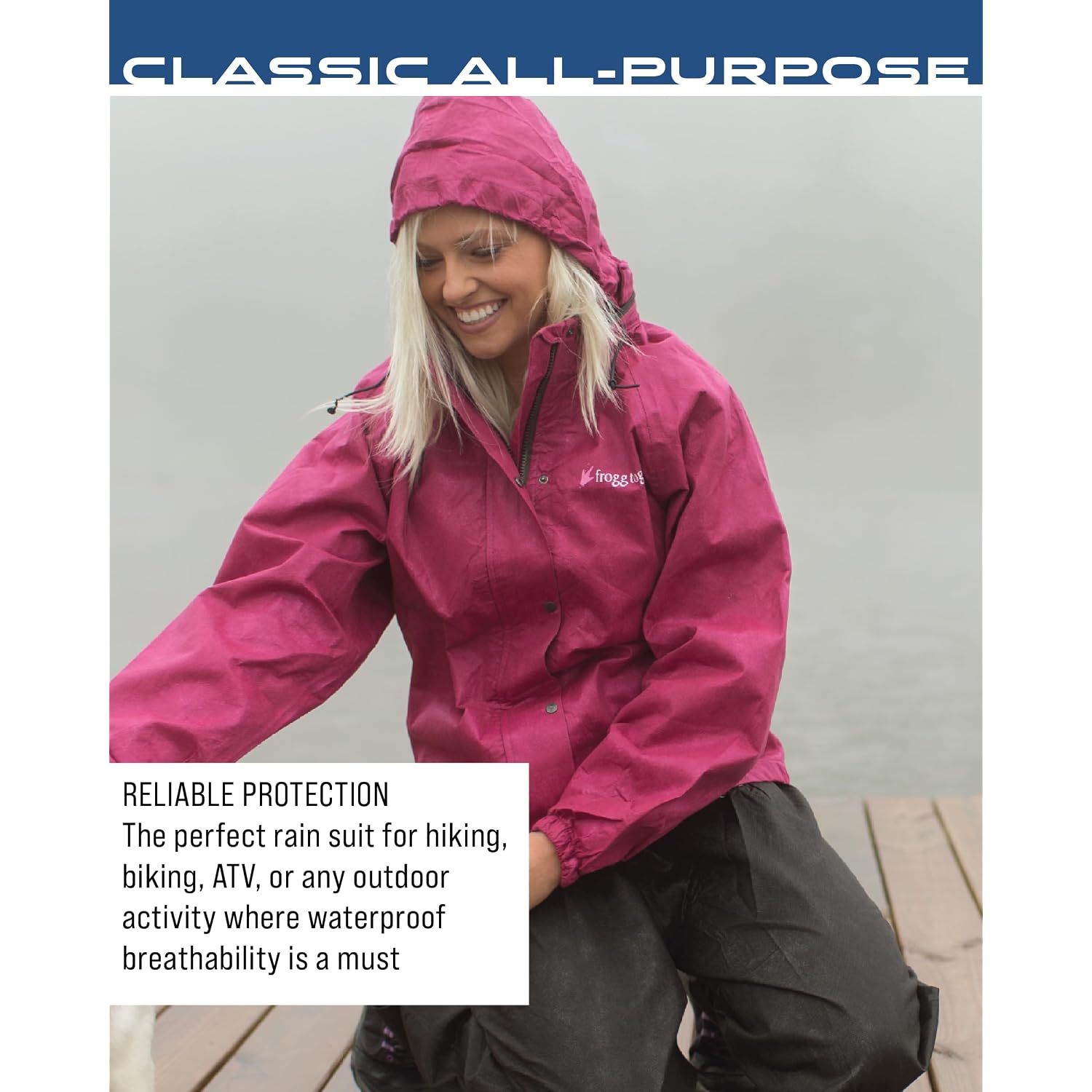 Frogg Toggs Women'S Classic All-Purpose 3-Layer Waterproof Breathable Rain Suit