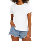 Stelle Women T Shirts Crew Neck Short Sleeve Shirts Soft Summer Classic Fit Tees