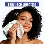 Ourmed Life Face Towels, Disposable Biodegradable Clean Facial Towels For Sensitive Skin, Lint- Free Face Cloths For Makeup Remover, Skincare And Women Cleaning, Dry Wipes,100 Count Dot Texture