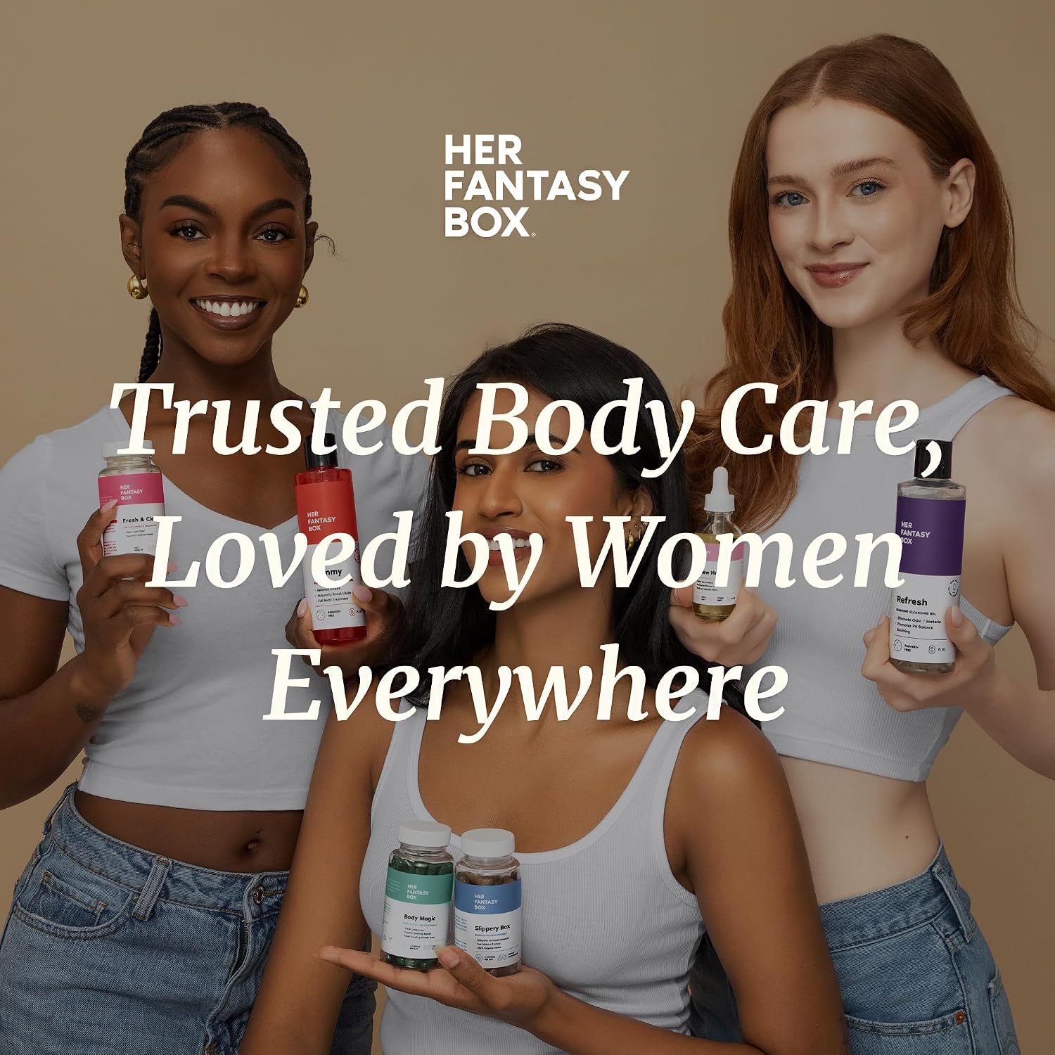 Her Fantasy Box Yummy | Body Wash - Indulgent, Luxurious Body Wash For Deep Cleansing, Moisturizing, And Nourishing Skin - Refreshing Scent For All Skin Types - 8 Oz