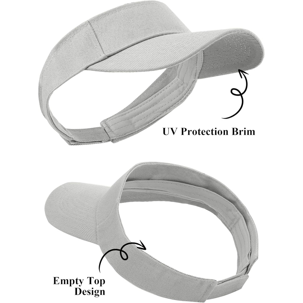 Cooraby Sports Sun Visor Hats Adjustable Sun Visor Caps for Women and Men