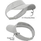 Cooraby Sports Sun Visor Hats Adjustable Sun Visor Caps for Women and Men
