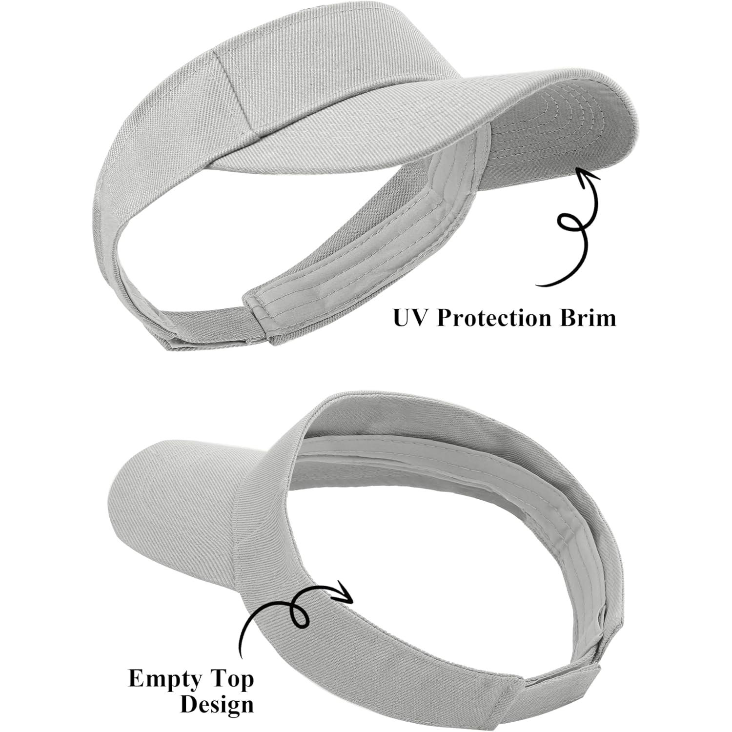 Cooraby Sports Sun Visor Hats Adjustable Sun Visor Caps for Women and Men