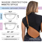 Leather RFID Anti Theft Sling Bag for Women, Pickpocket Proof Travel Crossbody Bag, RFID Blocking Crossbody Purse for Women