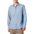 Amazon Essentials Men'S Regular-Fit Long-Sleeve Lightweight Cotton Chambray Shirt With Pockets