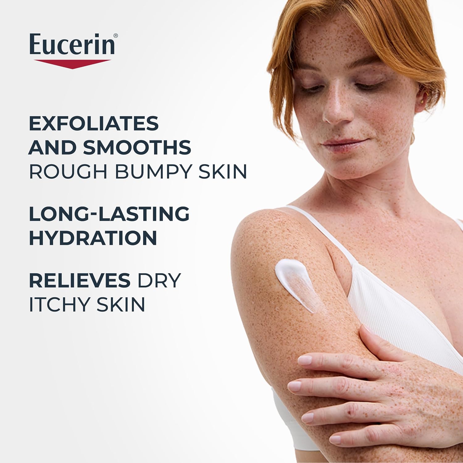 Eucerin Roughness Smoothing Body Lotion For Dry, Rough Skin, Urea Enriched Body Moisturizer, 16.9 Fl Oz Pump Bottle