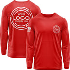 Custom Shirt For Men, Heavy Cotton Long Sleeve, Design Your Own Shirts, Customized T-Shirt Front & Back Black