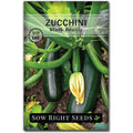 Sow Right Seeds - Black Beauty Zucchini Seeds For Planting - Non-Gmo Heirloom Packet With Instructions To Plant A Home Vegetable Garden - Summer Squash - Classic Zucchini Good For Large Containers (1)