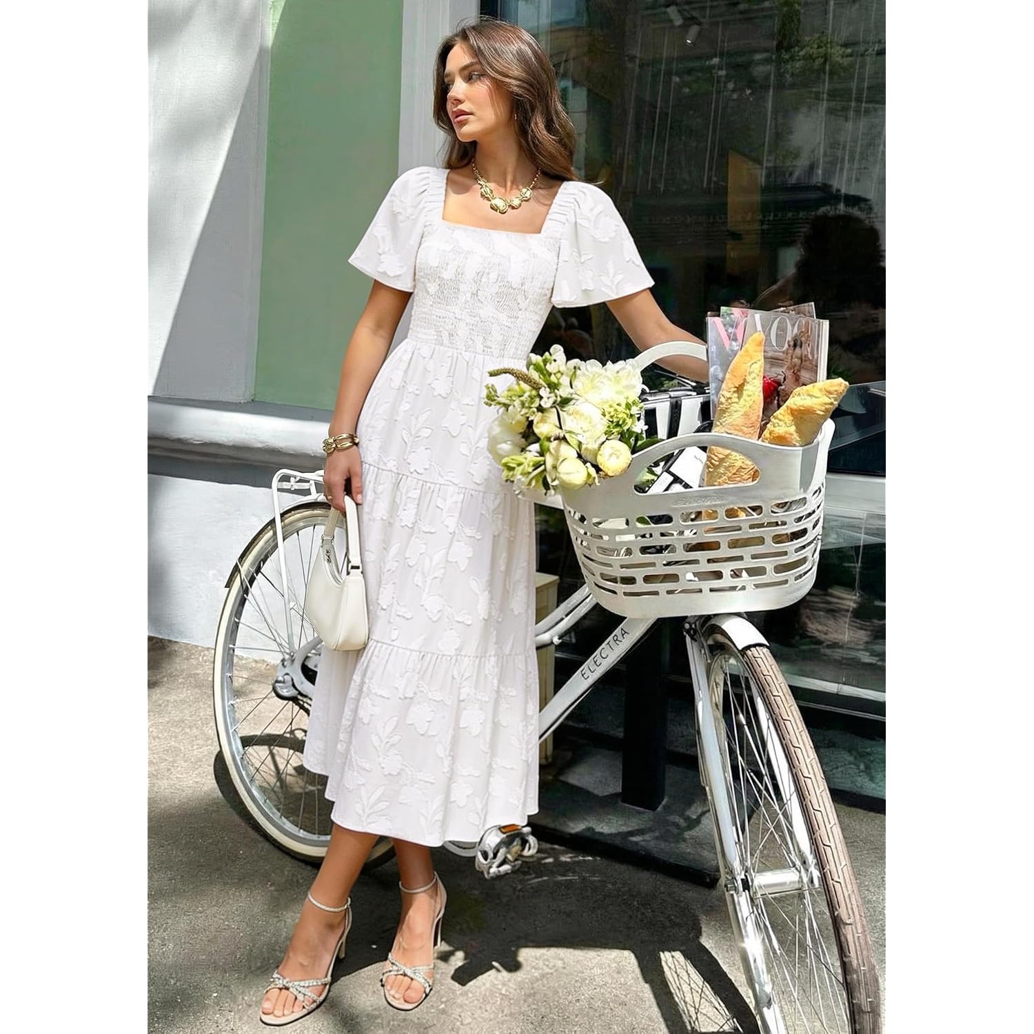 Zesica Wedding Guest Dresses For Women Summer 2026 Boho Floral Midi Dress Flowy Beach Vacation Graduation Long Dresses