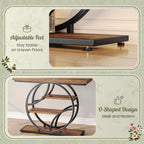 Huuger Modern Console Table, 41.3 Inch Sofa Table With Artistic Curved Metal Frame, Narrow Entryway Table For Hallway, Living Room, Behind Couch, Rustic Brown