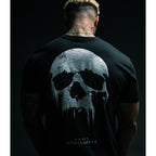 Gymreapers Skull Moisture Wicking T-Shirts For Men - Short Sleeve Workout Gym Shirts - Running Athletic Tees & Dry Fit Tshirt