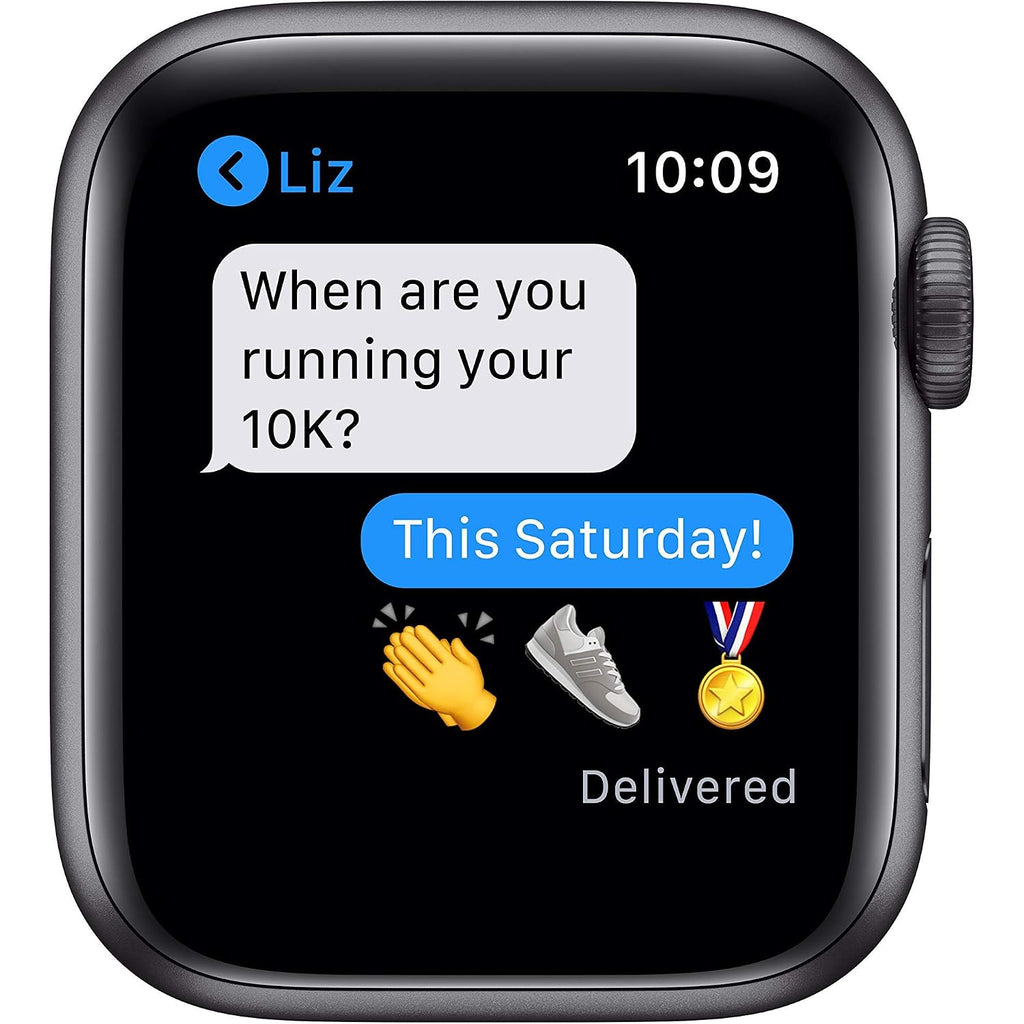 Apple Watch Series 6 (Gps, 40Mm) - Space Gray Aluminum Case With Black Sport Band (Renewed)