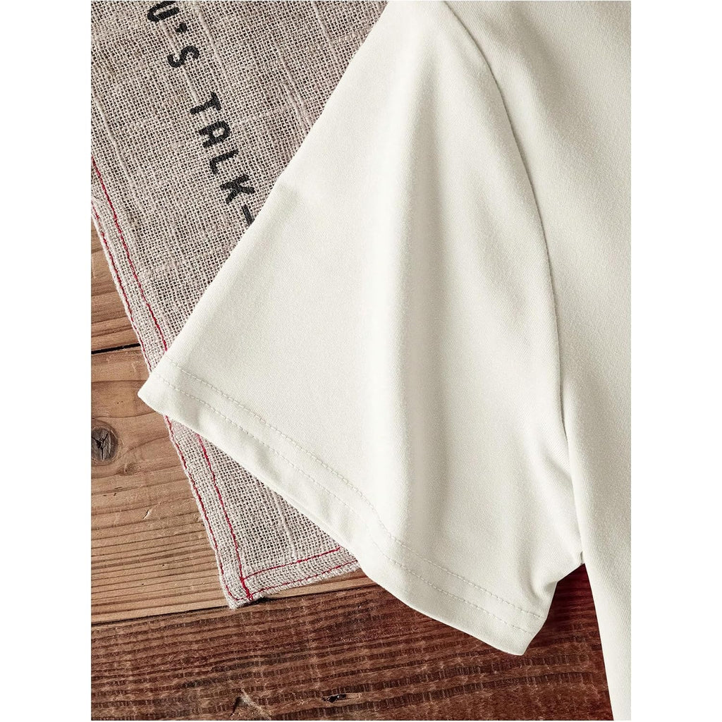 SweatyRocks Women's Lemon Graphic Short Sleeve T Shirts Letter Print Round Neck Summer Casual Tees White B