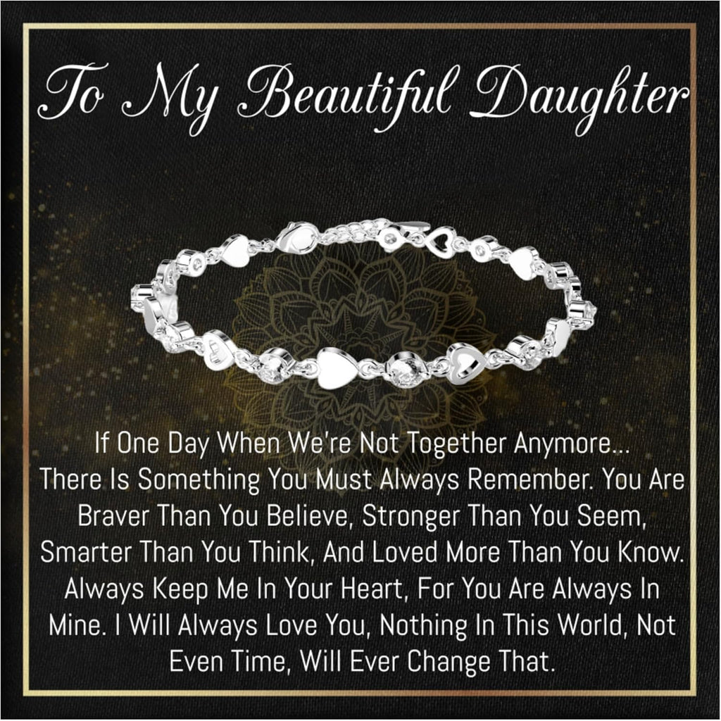 To My Daughter Gifts, Daughter Bracelet, Gifts For Daughter From Dad and Mom, Birthday Gifts, Christmas
