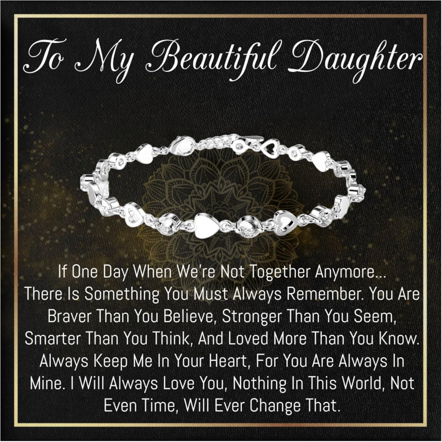 To My Daughter Gifts, Daughter Bracelet, Gifts For Daughter From Dad and Mom, Birthday Gifts, Christmas