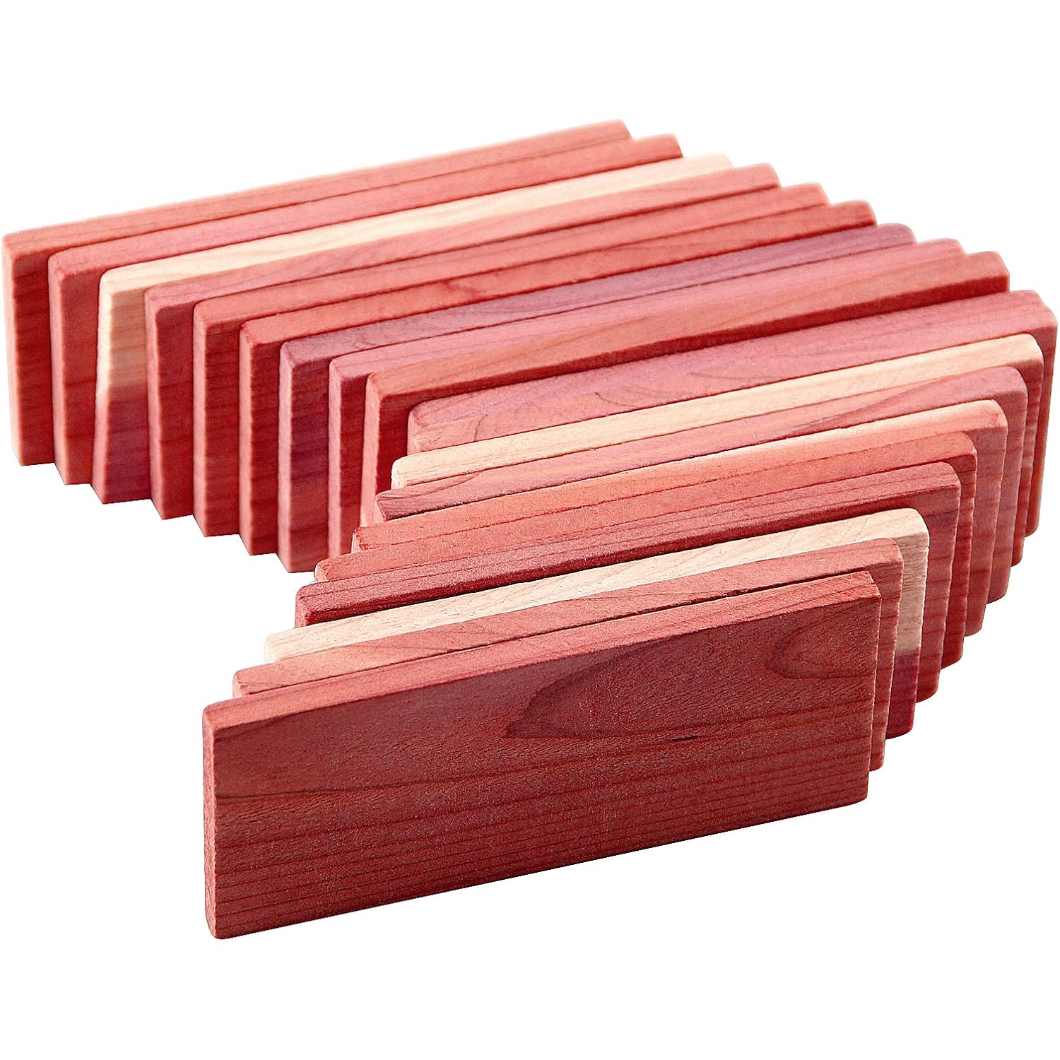 Cedar Blocks For Closet Storage,100% Aromatic Red Ceder Blocks Cedar Planks Chips 16Pcs For Closet Drawers 100% Natural Wood Chips