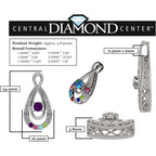 Central Diamond Center Yours Infinity Mother & Child Birthstone Necklace w/ 1 to 12 Stones in Silver, 10K, or 14K Gold