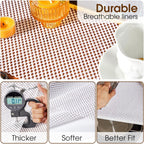 Shelf Liner For Kitchen Cabinet, Drawer Liners Non Slip Non Adhesive Thick Mat, Breathable Dresser Pantry Bathroom Protector, White, 12" X 120"