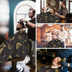 Professional Hair Cutting Cape With Neck Duster Brush, Waterproof Salon Barber Cape With Snaps, Barber Accessories (Hair Cutting Scissors And Men)