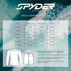 Spyder Men'S Hooded Long Sleeve Rashguard – Upf Sun Protection Quick-Dry Long Sleeve Swim Shirt
