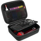 ProCase Hard Travel Case for Hair Clippers, Hair Cutting Barber Supplies Holder, Trimmer Organizer Storage Bag for Hatteker/Oneisal/Wahl 5Star/Andis Men Razor Guard Grooming Kits -Black