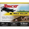 Tomcat Mole Killer(A), 12 Worm Baits | Mimics Natural Food Source, Kills With A Single Feeding, Mole Killer For Lawns And Yards