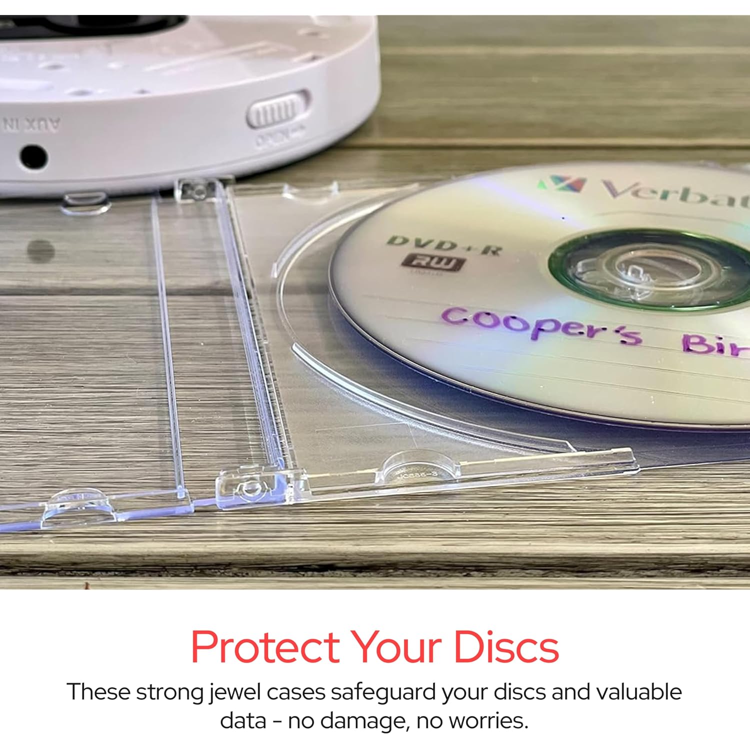 Verbatim Cd Dvd Blu-Ray Clear Slim Jewel Cases, 5.2 Mm – 25 Pack