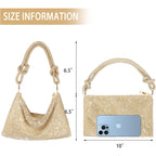 Rhinestone Purse Sparkly Evening Bag Silver Clutch Purses For Women Evening, Cross Body Handbags For Party Prom Club Wedding