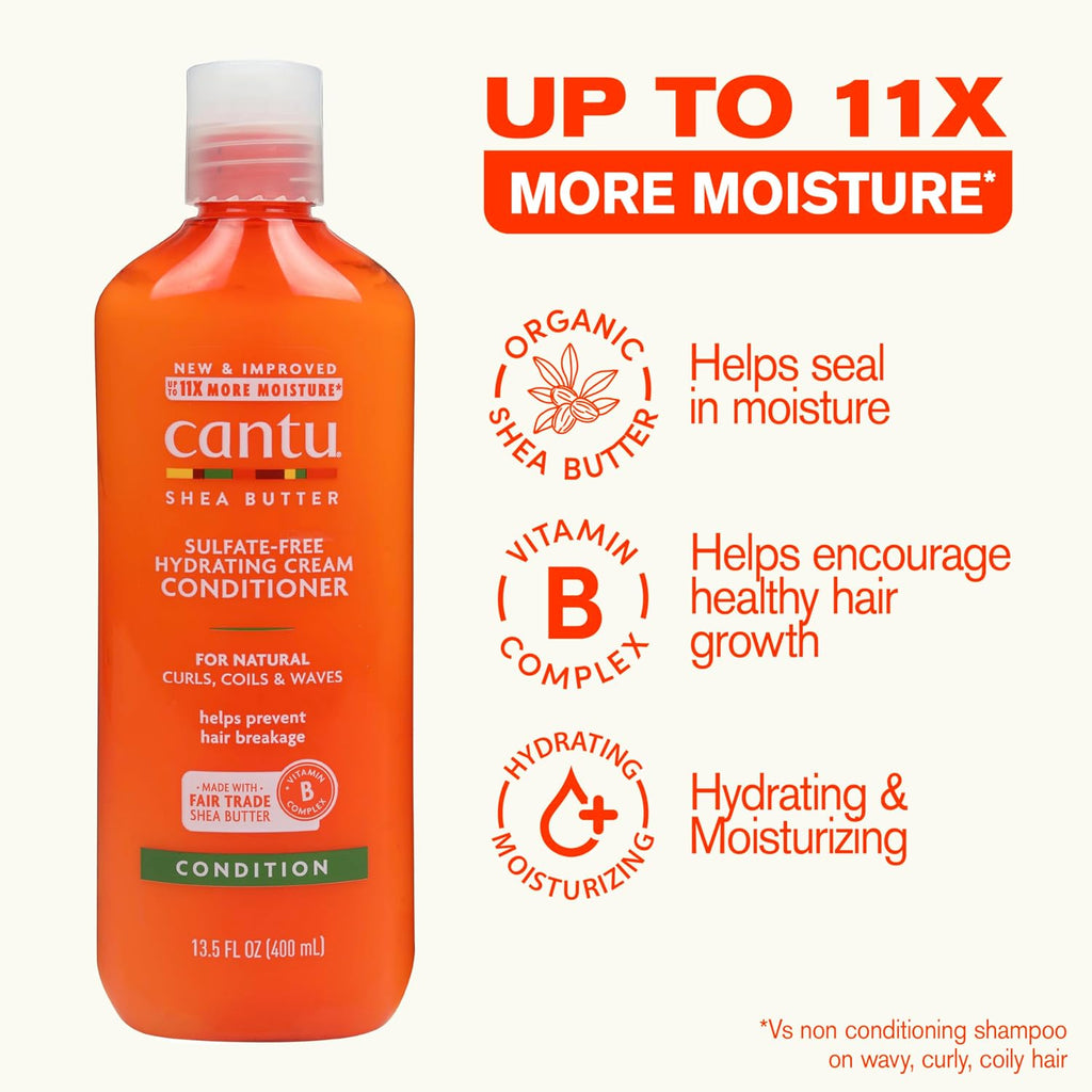 Cantu Shea Butter For Natural Hair Hydrating Cream Conditioner, 13.5 Ounce (07532-12/3Eu)