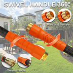 50Ft Ultra Lightweight Garden Hose, Flexible Water Hose, 10 Function Nozzle,Leak-Proof,Swivel Handle Non-Slip, Non-Kink Heavy-Duty Hose For Yard,Car,Rv,Outdoor Non|Expandable(50Ft)