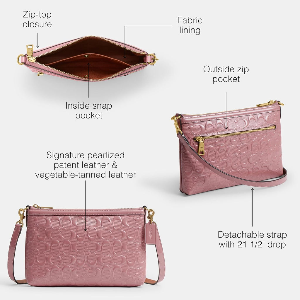 Coach Women's Legacy Zip Top Crossbody in Signature Leather