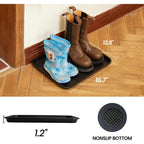 Wataniya Pet Boot Tray For Entryway Indoor, Heavy Duty Shoe Mat Tray 2 Packs, 16.7"X12.8" Waterproof Shoes Trays With Raised Edge, Outdoor Multi-Purpose Mats For Boots, Garden, Pets