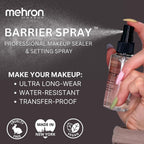 Mehron Makeup Paradise Makeup AQ & Barrier Spray Combo Pack | Before & After Setting Spray 2 fl oz (60 ml) Plus Pro Size Water Activated Face Paint & Body Paint 1.4 oz (40 g) (Purple)