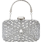 Womens Sparkly Rhinestone Crystal Glitter Clutch Purse Evening Handbag Shoulder Bag for Wedding Party Prom