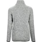 Women'S Long Sleeve Sweater Fleece Zip Up Speckled Jacket With Pockets