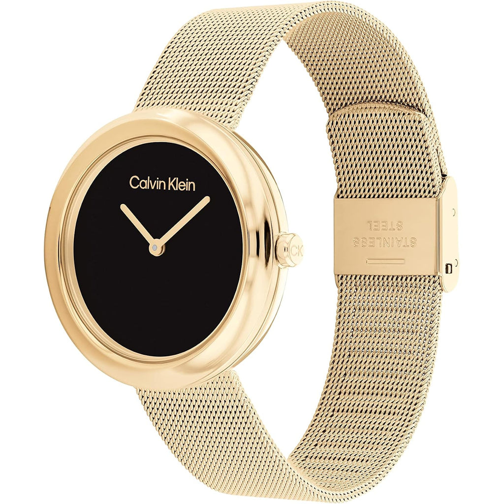 Calvin Klein Women'S Twisted Bezel - 34Mm 2H Quartz Watch - Stainless Steel Bracelet - Water Resistance 30 Meters - Minimalistic Style – Premium Fashion - Gift For Her
