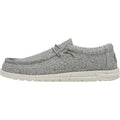 Heydude Men'S Wally Blend Linen Slip On Loafer, Linen Iron Size 10 | Lightweight Casual Shoe With Easy On Elastic Laces