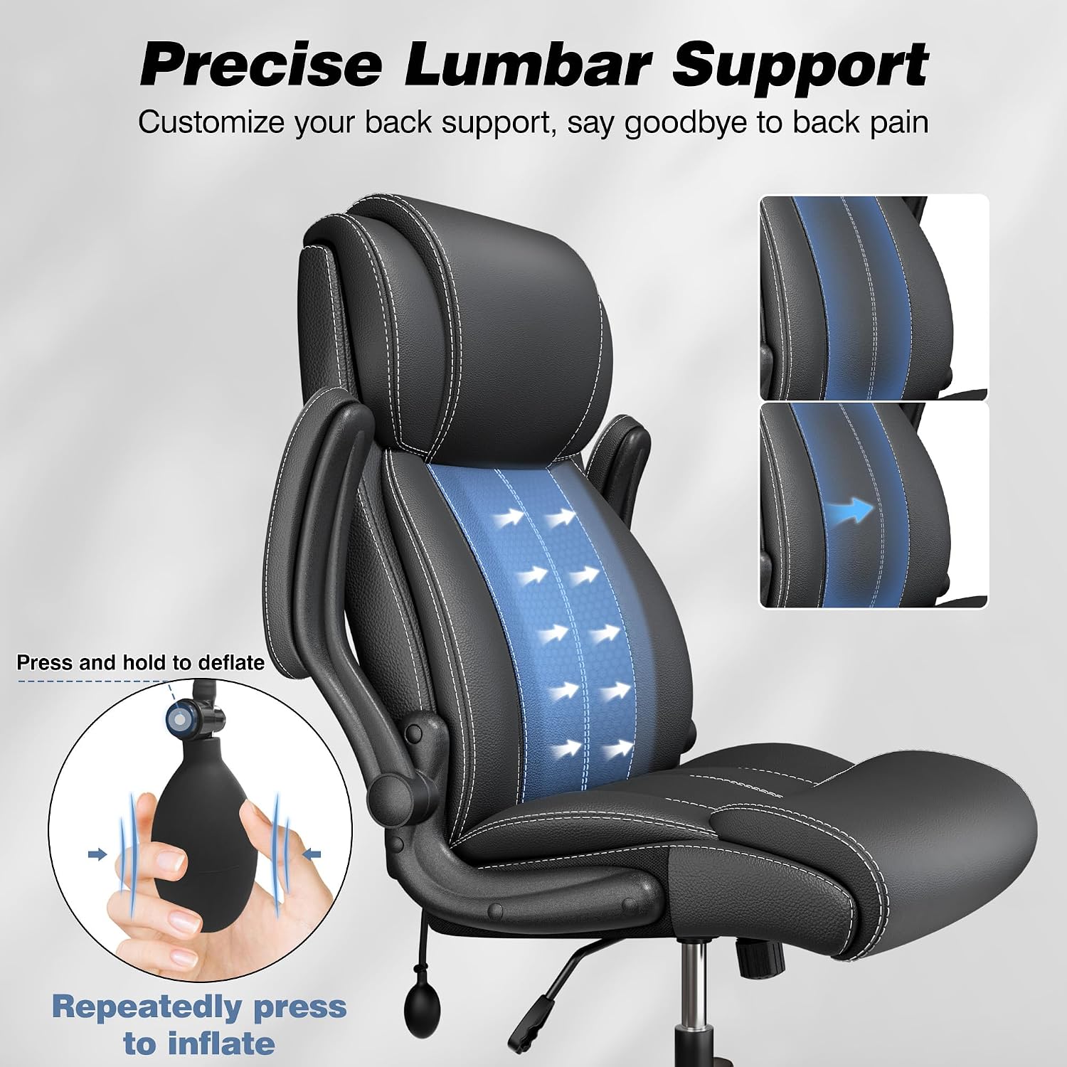 Ergonomic Office Chair, Desk Chair With Adjustable Lumbar Support
