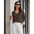 WIHOLL 3/4 Length Sleeve Womens Tops Dressy Casual Blouses V Neck Shirts Summer Clothes Early Fall Fashion Outfits