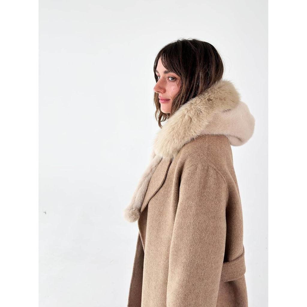 CATCHY & CRAFTY Faux Fur Hooded Winter Hats for Women Warm Fluffy Trapper Hats Head Ear Neck Cover Cold Weather Ski Cap
