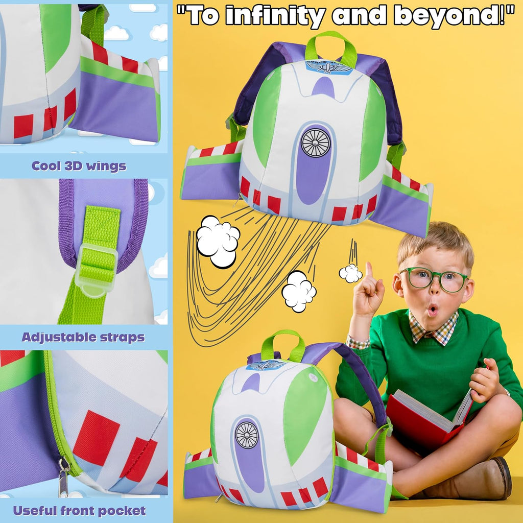 Disney Toy Story Backpack For Boys Girls Toddlers Buzz Lightyear 3D Wings Rucksack For School Supplies Travel Gifts For Kids