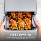 Ninja Air Fryer Toaster Oven Combo | 8-In-1 Functionality | Flip Up & Away For Storage Space | Air Fry Basket, Sheet Pan, Wire Rack & Removable Crumb Tray |1800 Watt | Stainless Steel | Sp151