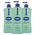 Vaseline Intensive Care Body Lotion for Dry Skin Soothing Hydration Lotion Made with Ultra-Hydrating Lipids + 1% Aloe Vera Extract to Refresh Dehydrated Skin 20.3 oz, Pack of 3 (packaging May Vary)