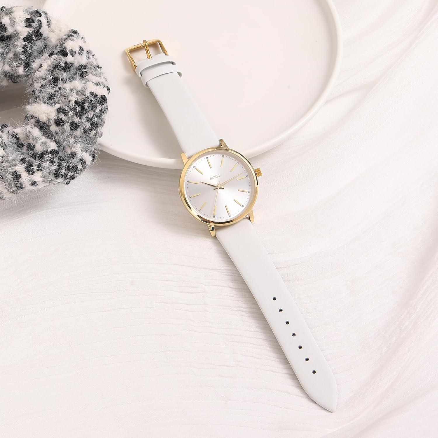 BUREI Women Wrist Watches Large Face Fashion Minimalist Analog Leather Quartz Waterproof Watches for Women, Mothers Day Gifts for Mom