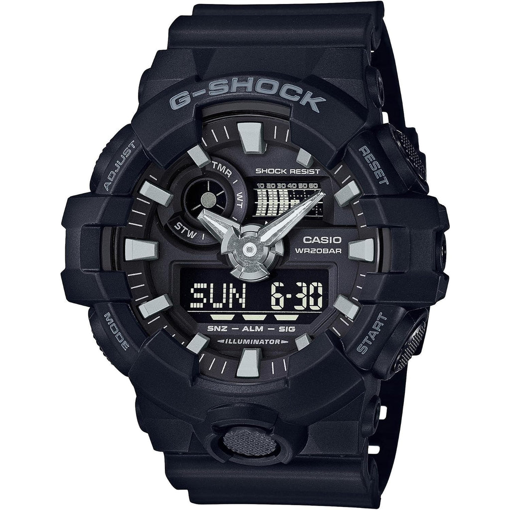 Casio Men'S 'G Shock' Quartz Resin Casual Watch, Color:Black (Model: Ga-700-1Bdr)