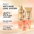 Pantene Abundant & Strong 3-Piece Regimen With B5 Complex + Niacinamide, Shampoo (13.5 Oz), Conditioner (8 Oz), Serum (2 Oz) For Hair Loss, Thinning, Anti-Breakage, Volume - Grows Healthier
