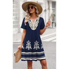 Wiholl Summer Dresses For Women Casual Tshirt Boho Dress Wedding Guest Dresses Short Sleeve Fashion Beach Vacation Clothes
