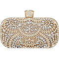 Covelin Women's Rhinestone Decorated Evening Bag, Tote Shoulder Crossbody Handbag with Chain