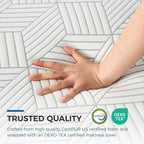 Fathom Medium Queen Mattress 12 Inch Memory Foam Mattress Queen Size Bed In A Box For Back Pain Relief And Cool Sleep With Gel Foam And Removeable Fiberglass Free Cover, Certipur-Us Certified